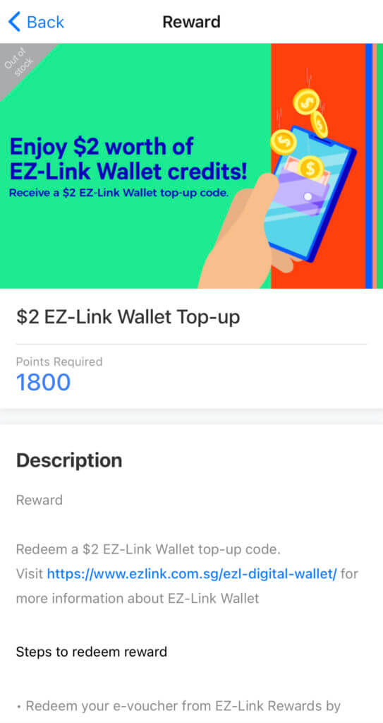 EZ-Link Rewards Page