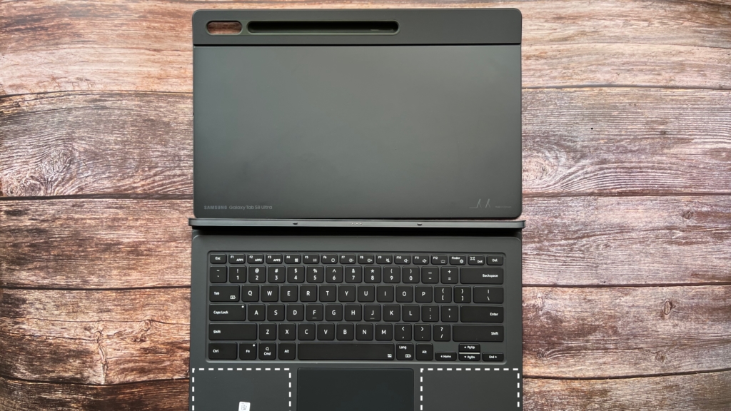 Samsung Galaxy Tab S8 Ultra Book Cover Keyboard Disassembled
