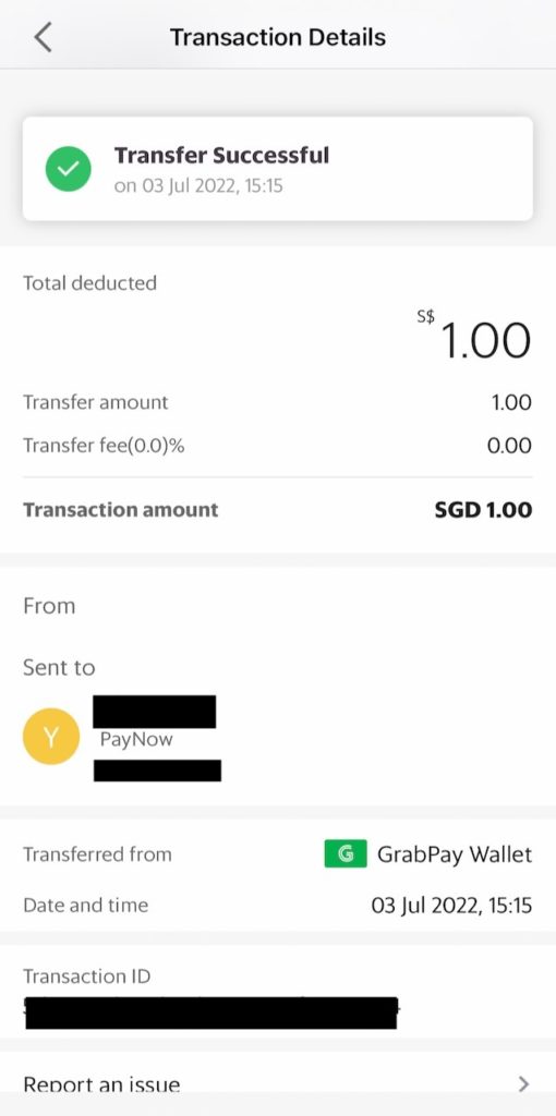 GrabPay Wallet Transfer To Bank Account