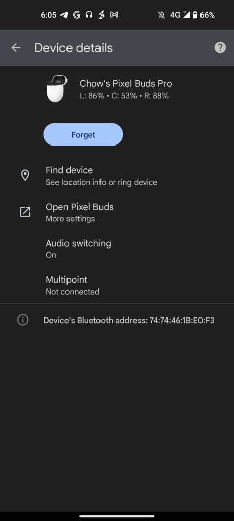 Pixel Buds Pro Battery