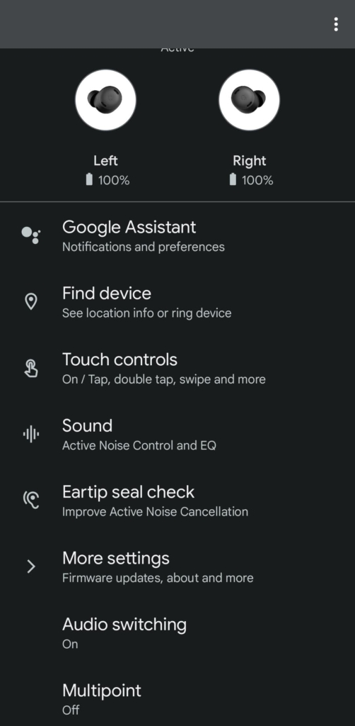 Pixel Buds app