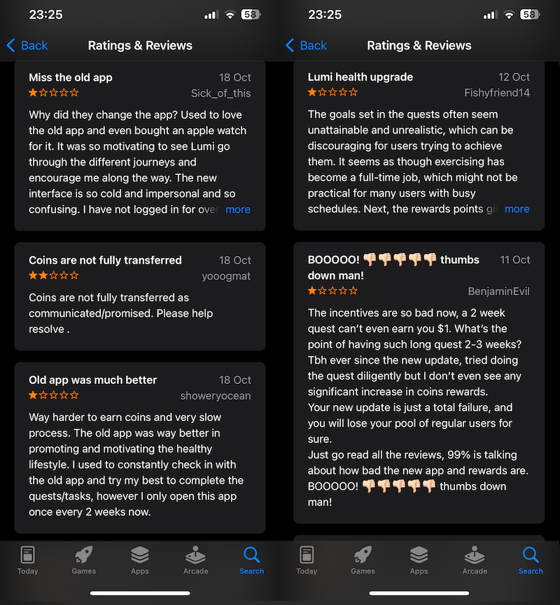 New LumiHealth App Store Reviews